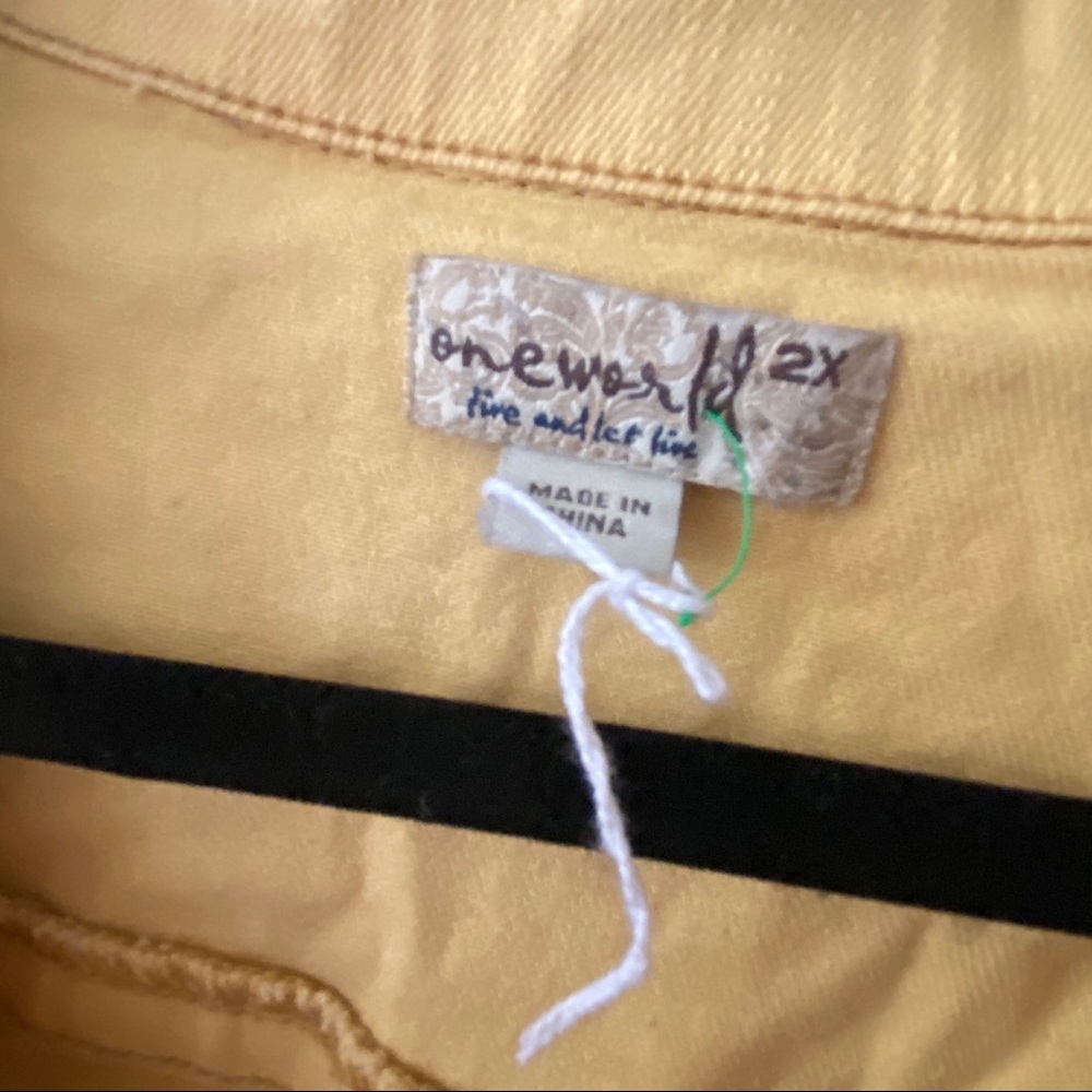 Yellow Denim Jacket - Picture 3 of 4
